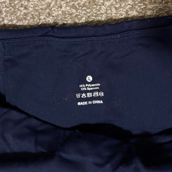 Navy High Waisted Leggings - Picture 4 of 4